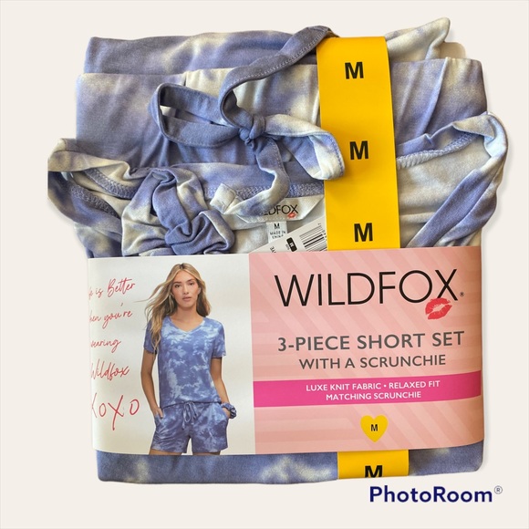 NWT WILDFOX Luxe Knit Relaxed fit 3 piece short set - Picture 5 of 6